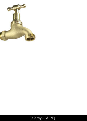 Un singolo rubinetto in ottone Foto Stock
