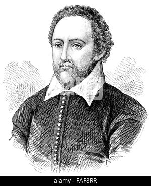 Sir Richard Burbage o Burbadge, 1567-1619, un inglese di fase attore di teatro e proprietario, Foto Stock