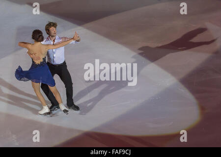 Meryl Davis e Charlie White free dance champions Foto Stock