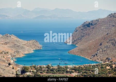 La baia di pazienti pediatrici in Symi Island, Grecia Foto Stock