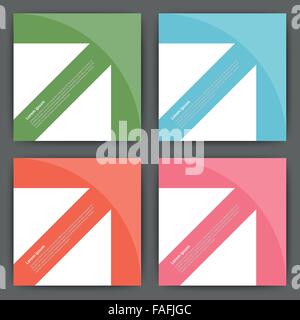 Vettore di stock di modello di progettazione schede quadrato Illustrazione Vettoriale