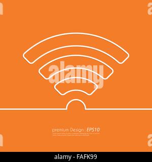 Vettore di borsa icona lineare wi-fi. Illustrazione Vettoriale