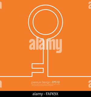 Magazzino lineare del vettore icona chiave. Illustrazione Vettoriale