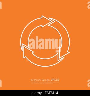 Vettore di borsa icona lineare tre frecce Illustrazione Vettoriale