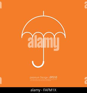 Vettore di borsa icona lineare ombrello Illustrazione Vettoriale