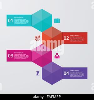 Illustrazione Vettoriale infographics quattro opzioni. Illustrazione Vettoriale