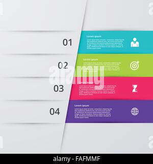 Illustrazione Vettoriale infographics quattro opzioni. Illustrazione Vettoriale