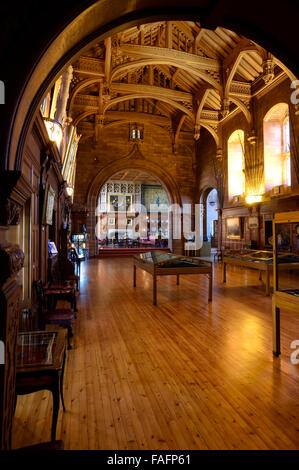 Interno del King's Hall nel Castello di Bamburgh, Northumberland, England, Regno Unito