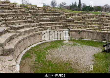 La Turchia viaggi - le rovine di Troia. Anfiteatro. Foto Stock