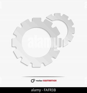 Ruota dentata astratta icona web per il tuo design Illustrazione Vettoriale