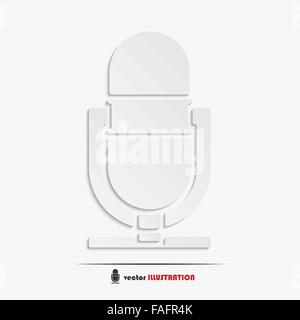 Microfono astratta icona web per il tuo design Illustrazione Vettoriale