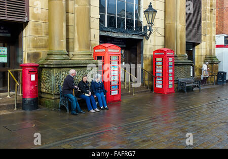 Pontefract mercato al di fuori Foto Stock