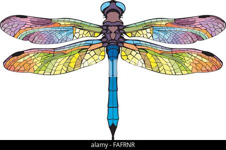 Luminose a forma di libellula stilizzati Illustrazione Vettoriale