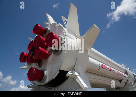 Saturn IB SA-209 S-IB prima tappa presso la NASA Kennedy Space Center Foto Stock