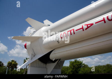 Saturn IB SA-209 S-IB prima tappa presso il Kennedy Space Center Foto Stock