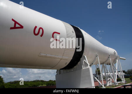 Saturn IB SA-209 S-IB prima tappa presso il Kennedy Space Center Foto Stock