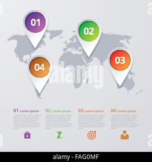 Illustrazione Vettoriale di infographics quattro opzioni Illustrazione Vettoriale