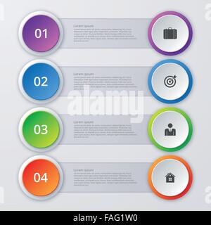 Illustrazione Vettoriale infographics quattro opzioni Illustrazione Vettoriale