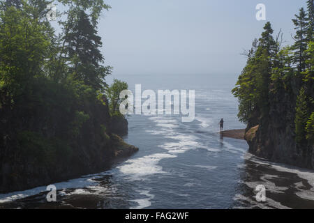 La temperanza River State Park sulla sponda nord del Lago Superior in Minnesota Foto Stock