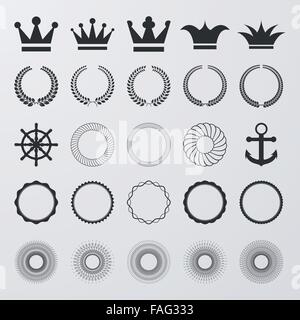 Illustrazione vettoriale di un insieme di elementi Illustrazione Vettoriale