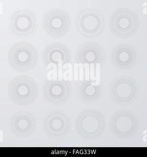 Illustrazione Vettoriale. Impostare i raggi di rottura Illustrazione Vettoriale