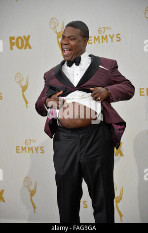 LOS ANGELES, CA - 20 settembre 2015: Tracy Morgan alla 67th Primetime Emmy Awards di Microsoft, presso il Teatro La Live. Foto Stock