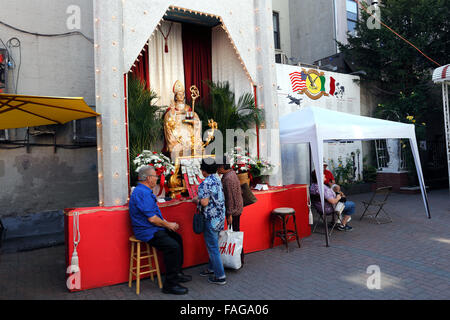 Cortile della chiesa Mulberry St. Little Italy Manhattan New York City Foto Stock