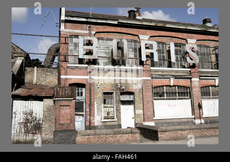 I derelitti Boris fabbrica in Hackney, Londra. Foto Stock