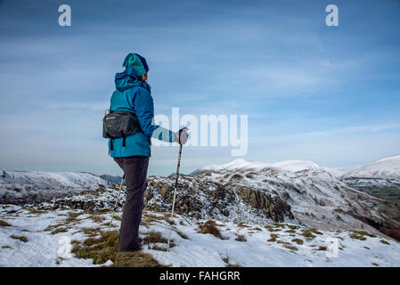 Camminando su Alta Rigg Cumbria Foto Stock