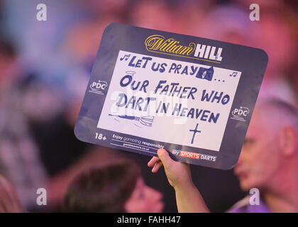 Alexandra Palace di Londra, Regno Unito. 30 Dic, 2015. William Hill PDC Mondiale Campionato di freccette. Preghiere per la chiesa di Alexandra Palace Credito: Azione Sport Plus/Alamy Live News Foto Stock
