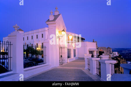 Balcone di Arcos de la Frontera. Arcos de la Frontera, Andalusia, Spagna Foto Stock
