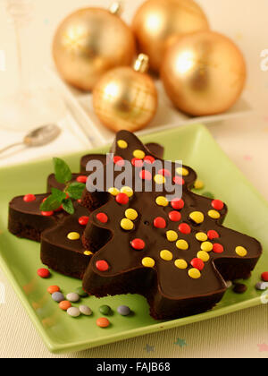 Il cioccolato albero di Natale. Foto Stock