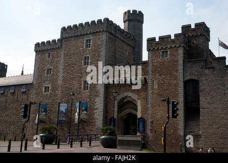 Castell Caerdydd Castello di Cardiff Cardiff Wales UK Foto Stock