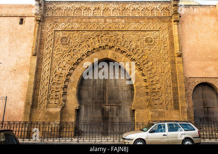Bab el Kebir è la porta principale della Kasbah di Udayas, situato nel lato sud-ovest. Kasbah di Udayas. Rabat, Marocco. Foto Stock