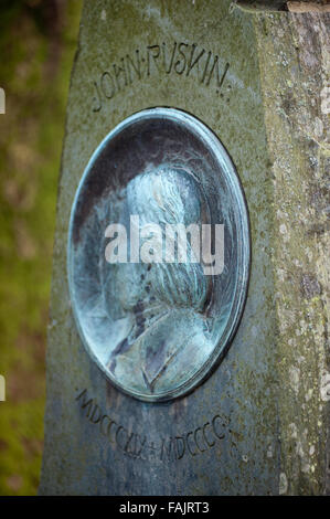 John Ruskin Memorial Foto Stock