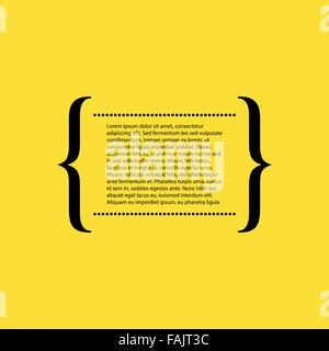 Quotazioni borsa il testo su sfondo giallo Illustrazione Vettoriale