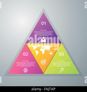 Illustrazione Vettoriale infographics tre opzioni Illustrazione Vettoriale