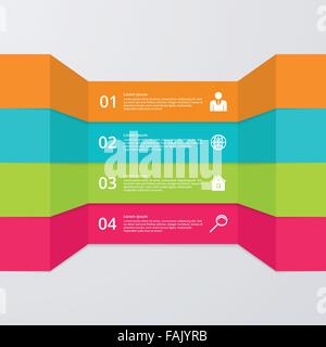 Illustrazione Vettoriale infographics quattro opzioni Illustrazione Vettoriale