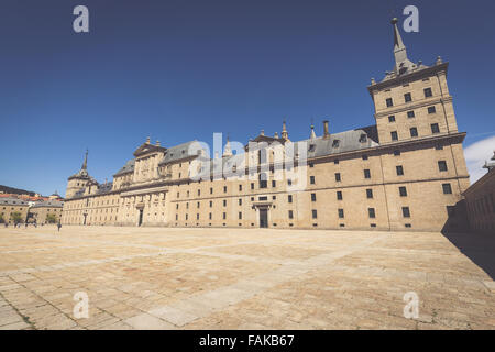 Il Monastero reale di San Lorenzo de El Escorial vicino a Madrid, Spagna Foto Stock