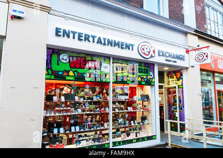 Intrattenimento di CEX Exchange store shop segno ingresso anteriore logo Kingston upon Hull REGNO UNITO Inghilterra Foto Stock