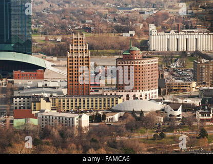 Vista aerea del Niagara Falls City, Ontario, Canada Foto Stock