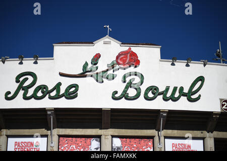 Pasadena, CA. 1a gen, 2016. .Rose Bowl Pre-Game, atmosfera e arte presso il Rose Bowl game, Pasadena, CA. il 1 gennaio 2016. (Assoluto di credito obbligatorio: Jevone Moore/MarinMedia/Cal Sport Media/Alamy Live News Foto Stock