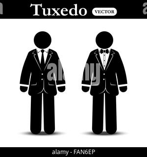 Business suit e Smoking suit ( stick uomo usura business suit e smoking suit ) Foto Stock