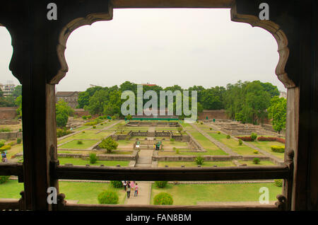 Vista interna di shaniwarwada di Pune, Maharashtra, India Foto Stock