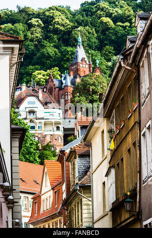 Pittoresca città vecchia di Heidelberg, Germania Foto Stock