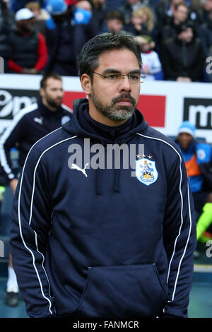 Macron Stadium, Bolton, Regno Unito. 02Jan, 2016. Skybet campionato. Bolton Wanderers rispetto a Huddersfield Town David Wagner, manager di Huddersfield Town prima di kick off Credit: Azione Plus sport/Alamy Live News Foto Stock