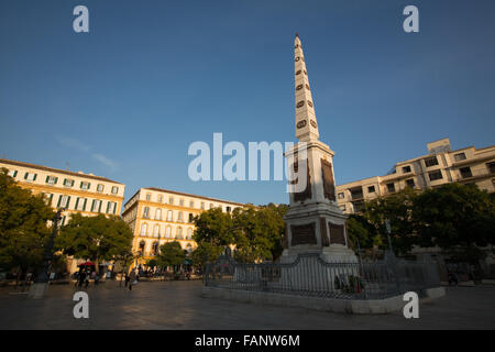 Plaza de la Merced, vicino la Casa Natal de Picasso Birthplace Museum, in Malaga, Spagna Foto Stock