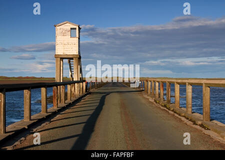 Causeway a Isola Santa, Northumberland Foto Stock