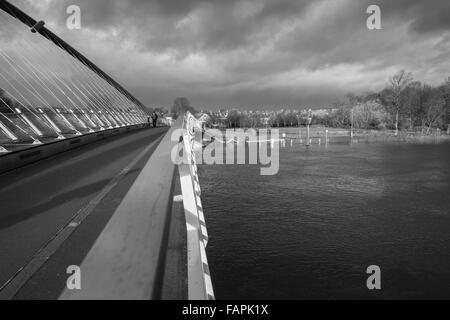 York inondazioni verificatesi dopo il fiume Ouse e Foss allagata nel dicembre 2015 Foto Stock