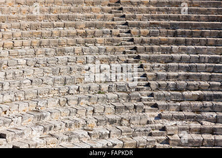 Antico Teatro greco-romano di Kourion, Cipro Foto Stock
